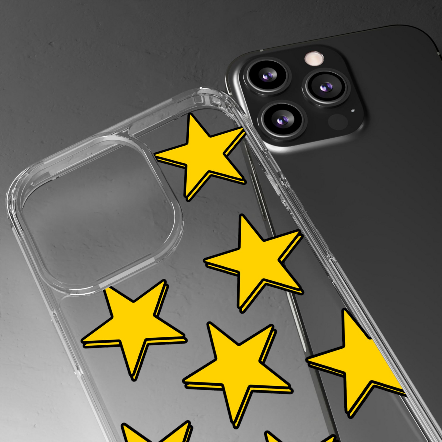 3D Stars Phone Case for iPhone (Clear Case)