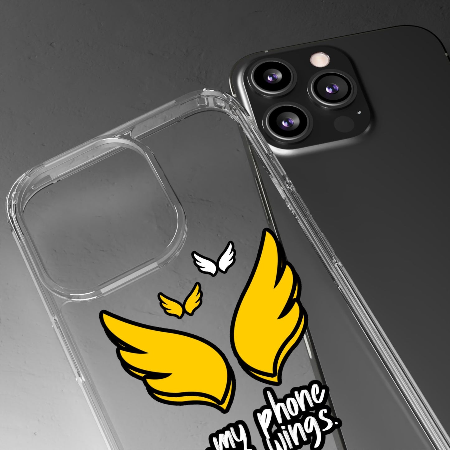 My Phone Has Wings Phone Case for iPhone (Clear Case)