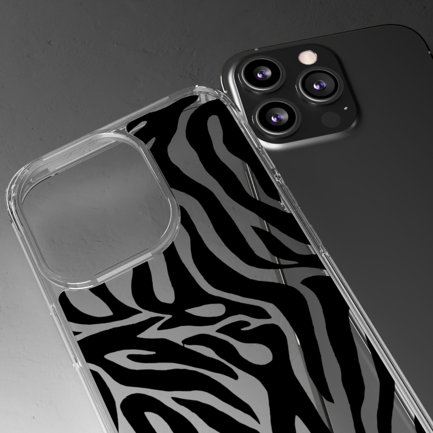 Zebra Print Phone Case for iPhone (Clear Case)